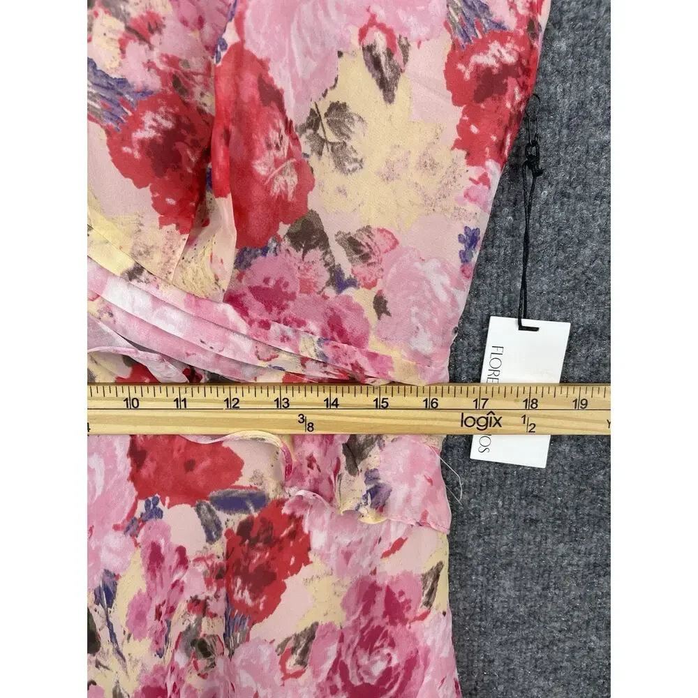 NWT Floret‎ Studios Floral Ruffle Waist dress, size, XL. Spring Summer Gorgeous